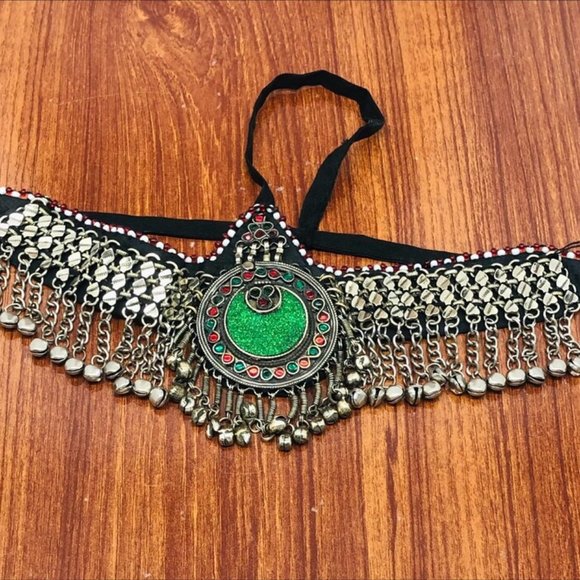 Vintage Headpiece Afghan headpiece, Hair Jewelry, Headpiece Jewelry, Tribal Hand - Picture 1 of 4